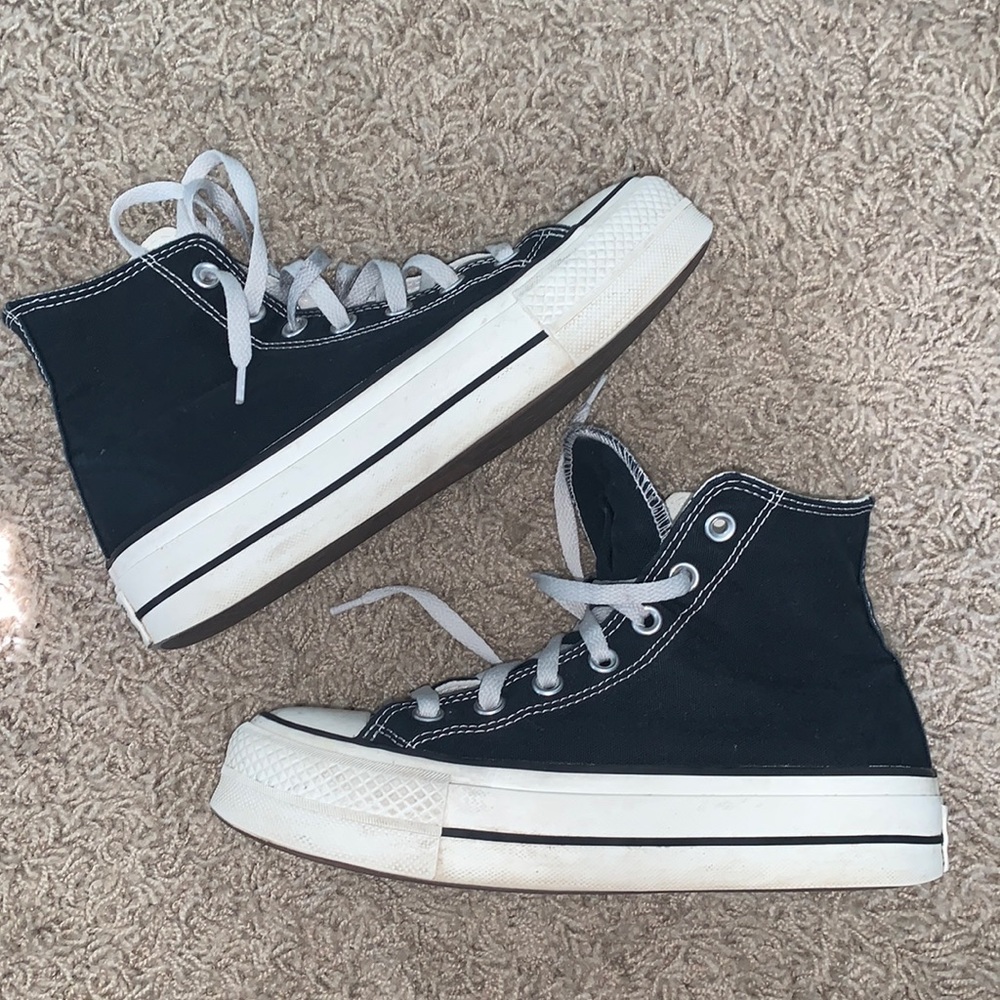 Platform High Top Converse, All Star Lift Black Sneakers